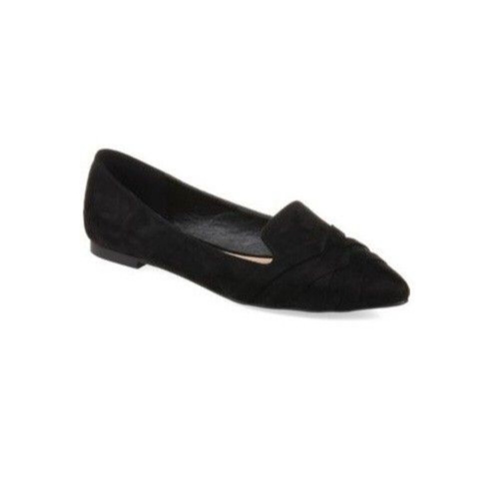 Journee Collection Womens 8.5 M Black Mindee Slip On Flats NIB TC1